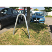 Universal hoop | steel tube |  48 /  60 mm | for casting in concrete | steel tube  48 x 2,5 mmtotal width: approx. 300 mmtotal height: approx. 1400 mm | hot-dip galvanized and coatedcolor: green (RAL 6005)